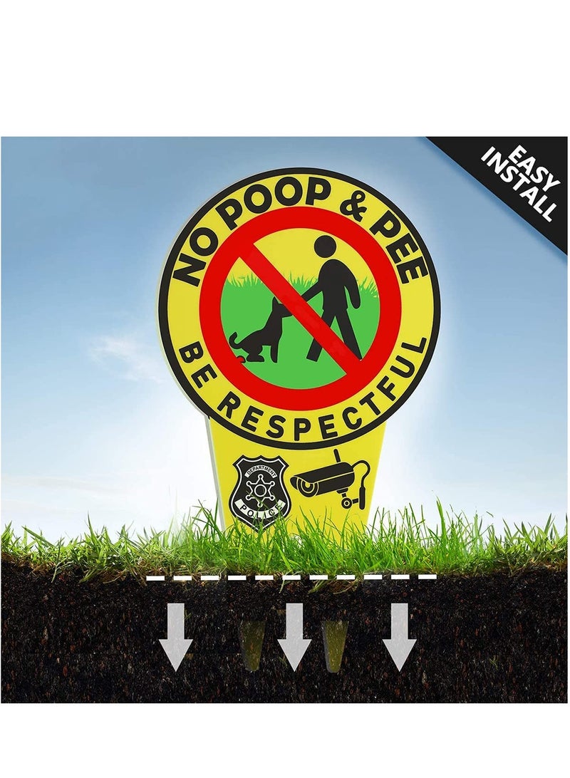 Excefore Sign No Dog fromProhibiting Dogs from Peeing in the Garden Sign Luminous Be Respectful Sign Yard Dog Sign with Stake Glow in the Dark Dog Signs - Image 4