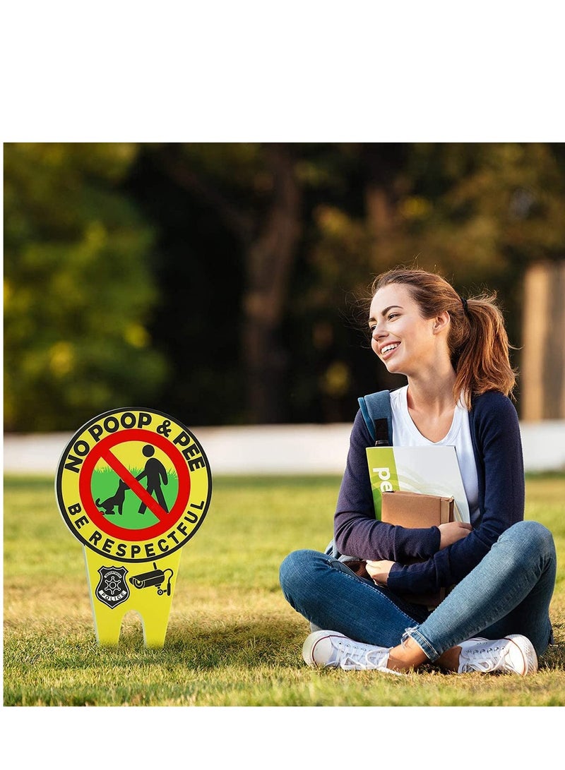 Excefore Sign No Dog fromProhibiting Dogs from Peeing in the Garden Sign Luminous Be Respectful Sign Yard Dog Sign with Stake Glow in the Dark Dog Signs - Image 2