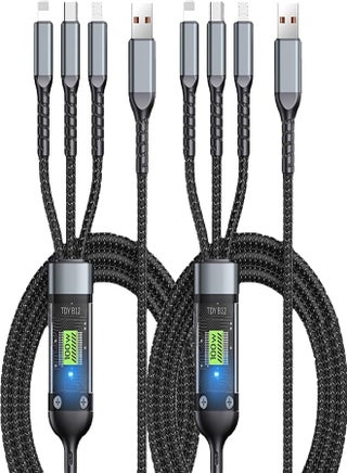 Multi Charging Cable, Transparent Luminous Multi Charger Cable, Universal 3 in 1 Multiple USB Cable Fast Charging Cord, with Type-C, Micro USB and IP Port for Cell Phones and More (2 Pack) - pzsku/Z429BAEA04AF56814FF46Z/45/_/1742338297/22167f27-b40a-4a4a-b8e3-d8e101b21888