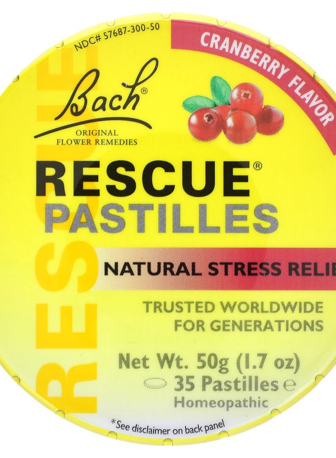 Bach Original Flower Remedies Rescue Pastilles Cranberry 35 Pastilles 1.7 oz (50 g)