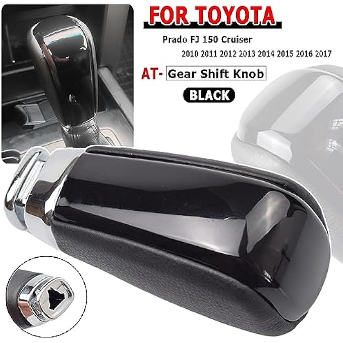 ريحني هاكرياتو لتويوتا برادو FJ 150 كروزر 2010 2011 2012 2013 2014 2015 2016 2017 ناقل حركة أوتوماتيكي جلدي مقبض ناقل الحركة أسود - Image 5