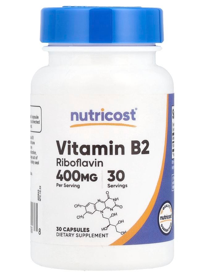 Vitamin B2 400 mg 30 Capsules