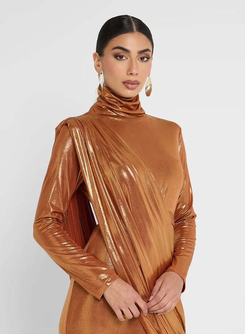 Golden Apple  Wrap Design Maxi Dress for Women | Best Price UAE