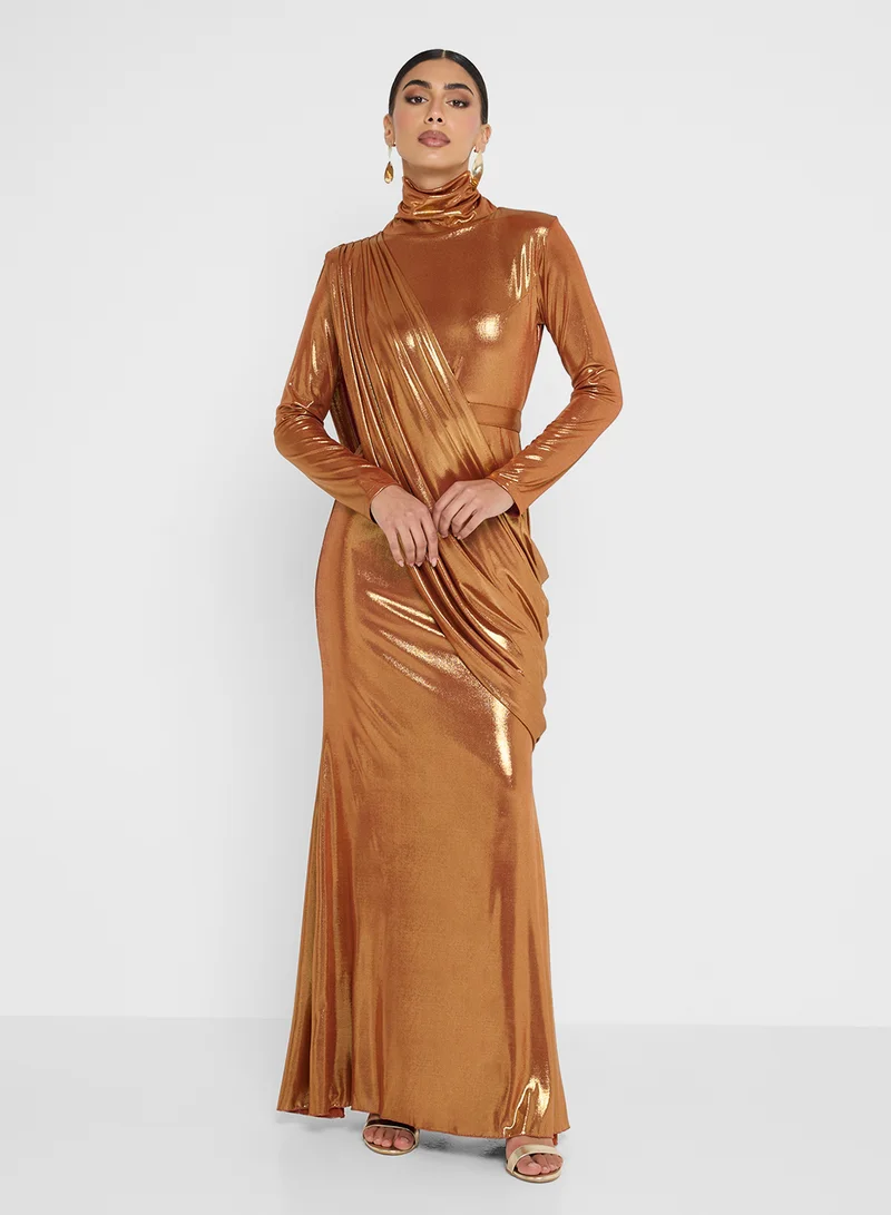 Golden Apple  Wrap Design Maxi Dress for Women | Best Price UAE