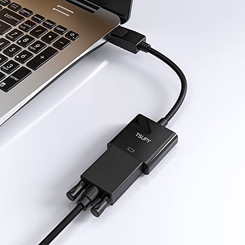 TSUPY DisplayPort to VGA, 1080P DP Adapter Gold-Plated Display Port Converter Male to Female VGA Cable Adapters to Connect Your Computer to a Large Screen, Projector,Monitor,HDTV and More - Image 2