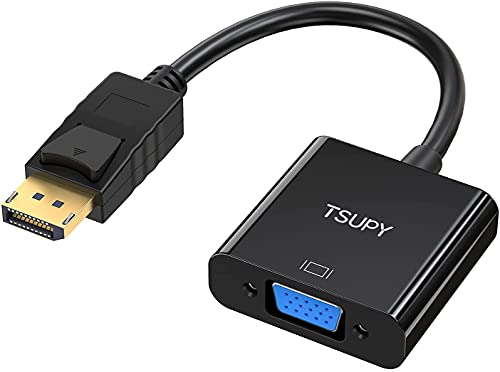 TSUPY DisplayPort to VGA, 1080P DP Adapter Gold-Plated Display Port Converter Male to Female VGA Cable Adapters to Connect Your Computer to a Large Screen, Projector,Monitor,HDTV and More - Image 1