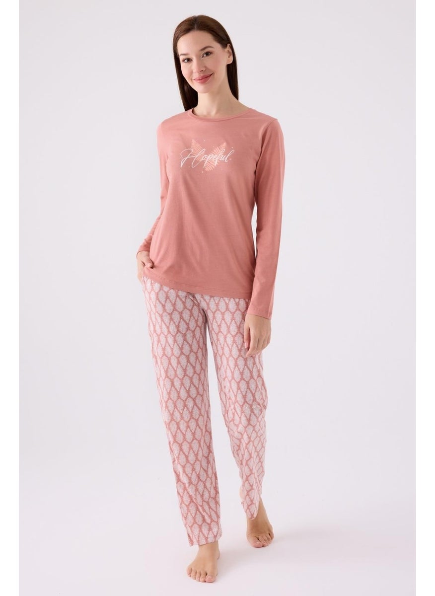 Women's Retro Pink Pajama Set, Long Sleeve Round Neck and Pocket Detail - pzsku/Z429BEF8ABF0969240F2FZ/45/_/1740075665/b890ed1c-2406-4a11-8e06-da2a250b2d1d