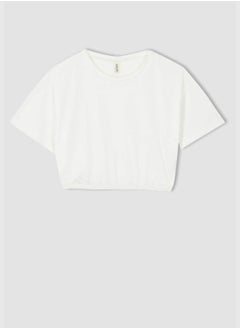 DeFacto Regular Fit Short Sleeve Crop Top  - Image 1