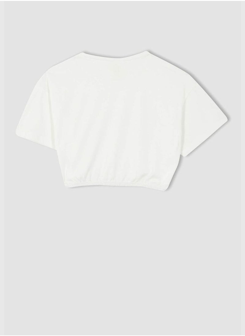 DeFacto Regular Fit Short Sleeve Crop Top  - Image 3