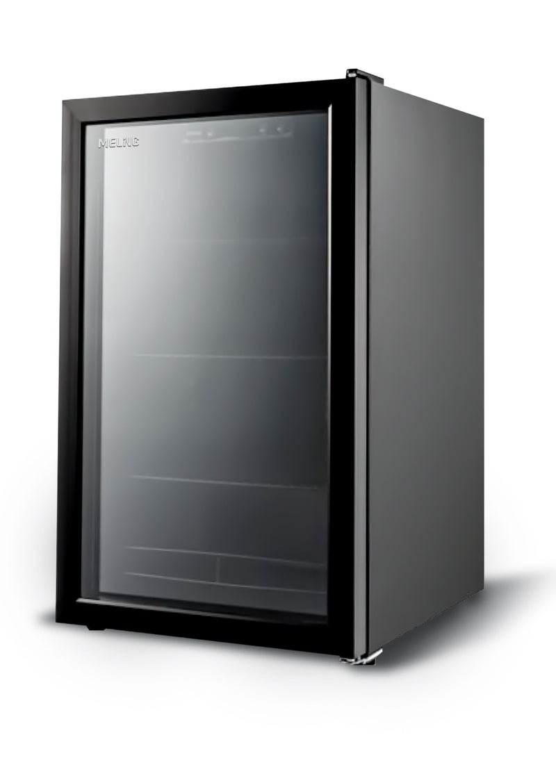MELING Meling Refrigerator, Showcase, 94L, 3.3Cu.Ft, Black - MSR122DB - Image 1