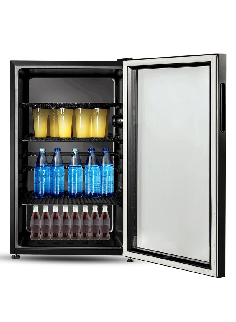 MELING Meling Refrigerator, Showcase, 94L, 3.3Cu.Ft, Black - MSR122DB - Image 2