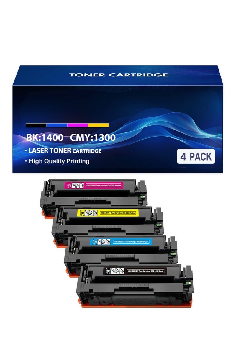 Compatible Toner Cartridge Replacement for Canon 045 Toner Cartridges 045 CRG-045 for Color ImageCLASS MF634Cdw MF632Cdw LBP612Cdw LBP613Cdw MF632 MF634 Series Printer Tray(4-Pack)  - Image 1