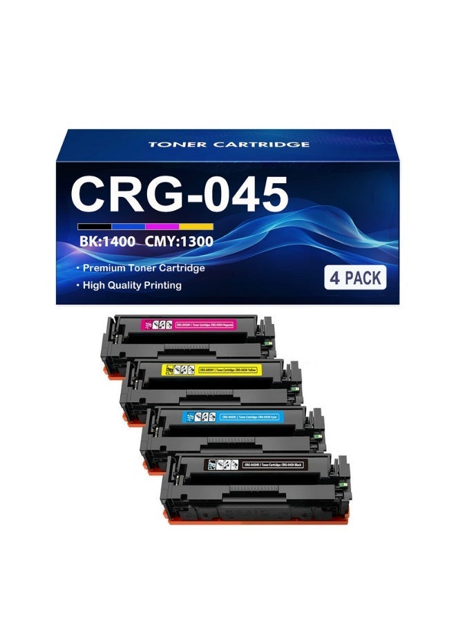 CRG-045 CRG045 Compatible Toner Cartridges Replacement, High Yield for Color imageCLASS LBP612Cdw MF632Cdw MF634Cdw MF633Cdw Printer (4-Pack, CMYK, Black/Cyan/Magenta/Yellow) - Image 1