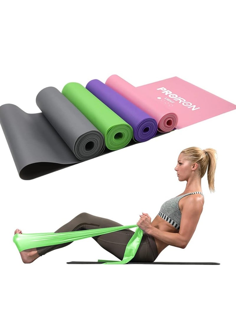 PROIRON PROIRON. Resisitance Band Set Stretch Bands exercise Bands for Yoga Ballet Pilates (pink+purple+green-1.5m)