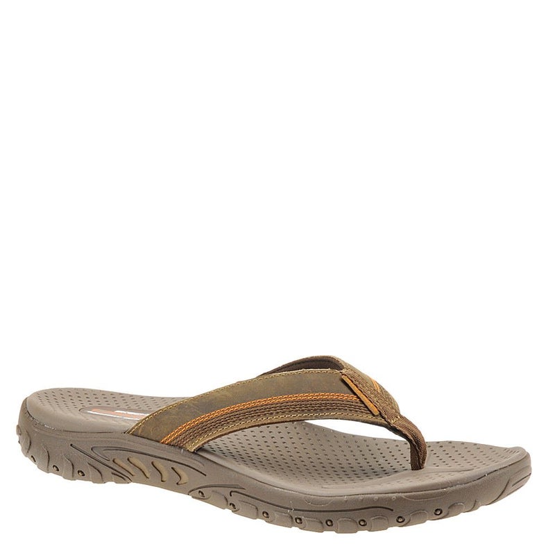 Skechers mens Relaxed Fit¿: Reggae - Cobano Flip Flop, Brown, 8 US - Image 2