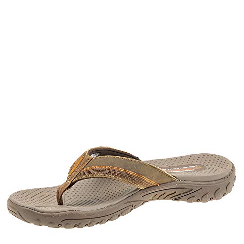 Skechers mens Relaxed Fit¿: Reggae - Cobano Flip Flop, Brown, 8 US - Image 5