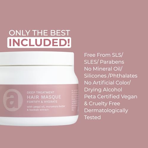 Ashba Botanics Deep Conditioning Hair Mask For Dry&Frizzy Hair|Hydrating Masque For Curly, Wavy,&Straight Hair|With Murumuru, Shea Butter, Baobab Protein,&Pequi Oil|Silicone Free-50 Ml, 1 Count - Image 4