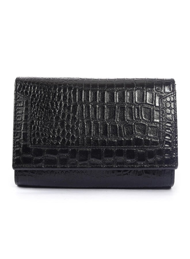 ROSS BROWN Bifold Wallets for Women | Genuine Leather Ladies Clutch/Wallet with RFID Protection | Slim Zipper Purse/Card Holder Organizer for Women (Black) - Image 4