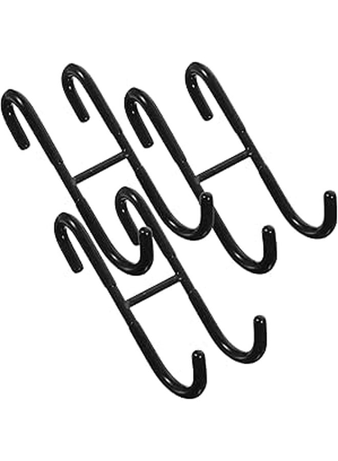 3 Black Shower Door Hooks Drilling Free Strong Adhesive Bathroom Towel Robe Storage - Image 1