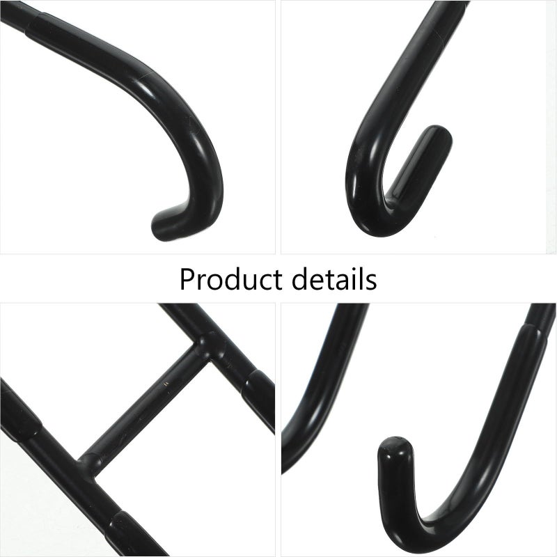 3 Black Shower Door Hooks Drilling Free Strong Adhesive Bathroom Towel Robe Storage - Image 5