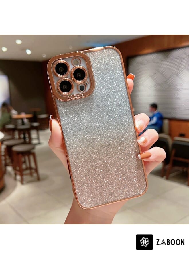 Zaboon Protective Case Cover For iPhone 14 Pro Max High Transparent Gradient Color Glitter TPU - Image 1