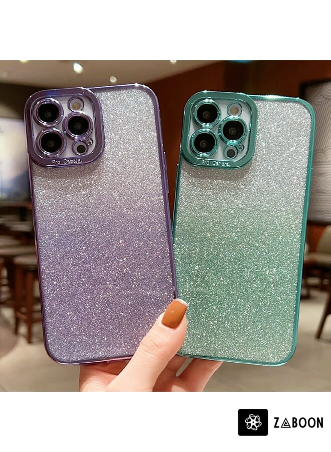 Zaboon Protective Case Cover For iPhone 14 Pro Max High Transparent Gradient Color Glitter TPU - Image 5