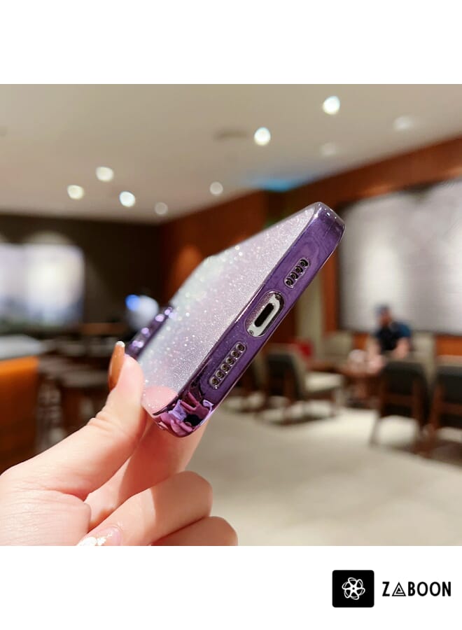 Zaboon Protective Case Cover For iPhone 14 Pro Max High Transparent Gradient Color Glitter TPU - Image 4