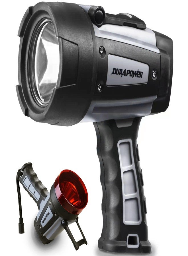 Durapower Rechargeable Spotlight, 10000 Lumen Super Bright LED Handheld Spotlight, IP68 Waterproof Spotlight Flashlight Portable for Marine Boat Camping Country Farm Gift - Image 1