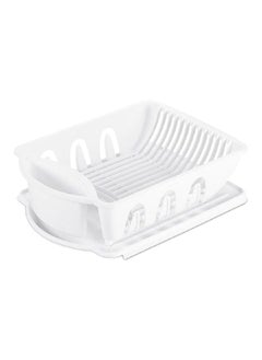 Sterilite 2-Piece High-Quality Plastic Lightweight Dish Drainer Set White 14.29 x 33.66 x 44.77 cm 6218006  - Image 1