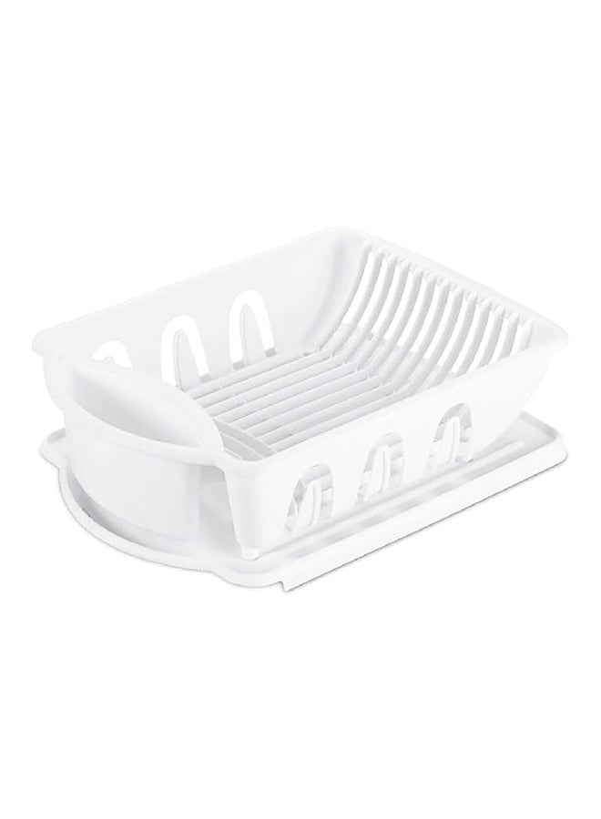 ستيريليت طقم تجفيف أطباق بلاستيكي عالي الجودة وخفيف الوزن مكون من قطعتين، أبيض 14.29 × 33.66 × 44.77 سم 6218006 - Image 1