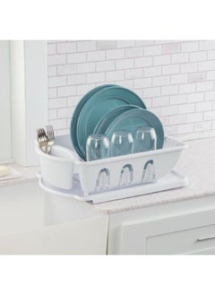 Sterilite 2-Piece High-Quality Plastic Lightweight Dish Drainer Set White 14.29 x 33.66 x 44.77 cm 6218006  - Image 2