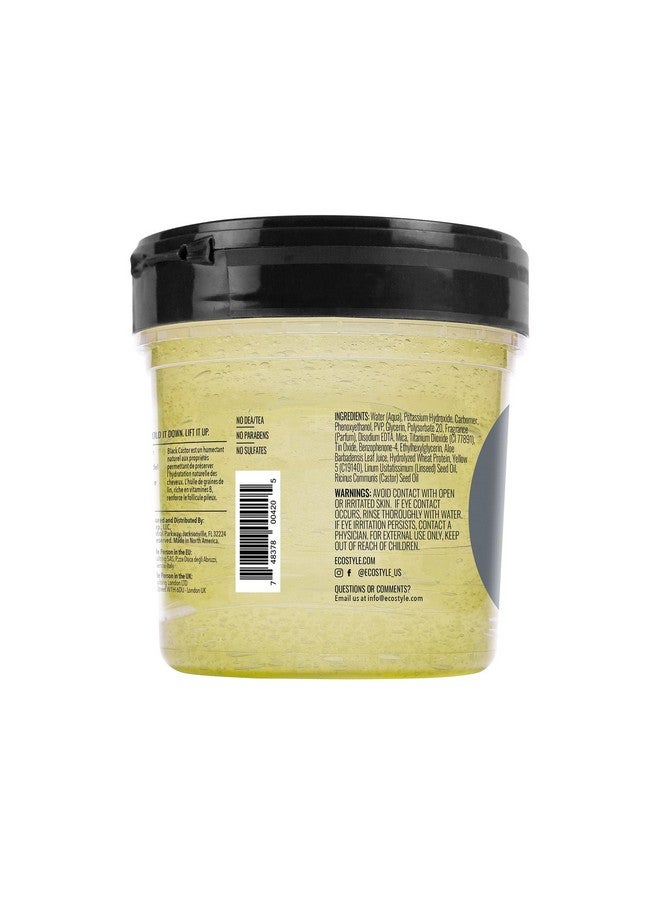 Eco Style Black Castor and Flaxseed Oil Styling Gel - Helps Nourish and Repair Damaged Hair - Promotes Healthy Scalp - Provides Superior and Weightless Hold - Delivers Long Lasting Shine - 8 oz - Image 2