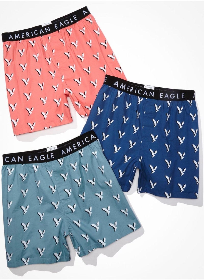 American Eagle 3 Pack Logo Band Boxer Shorts 
