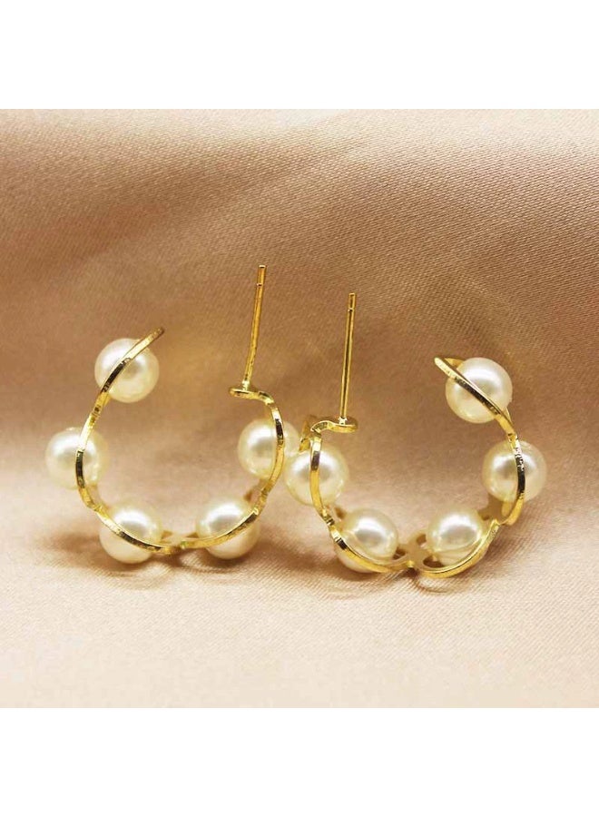 Goolsky French Chic Pearl Earrings for Women – Trendy 925 Sterling Silver Studs, Elegant Korean Style, Hypoallergenic Anti-Tarnish, Office/Dates Daily Wear - Image 4