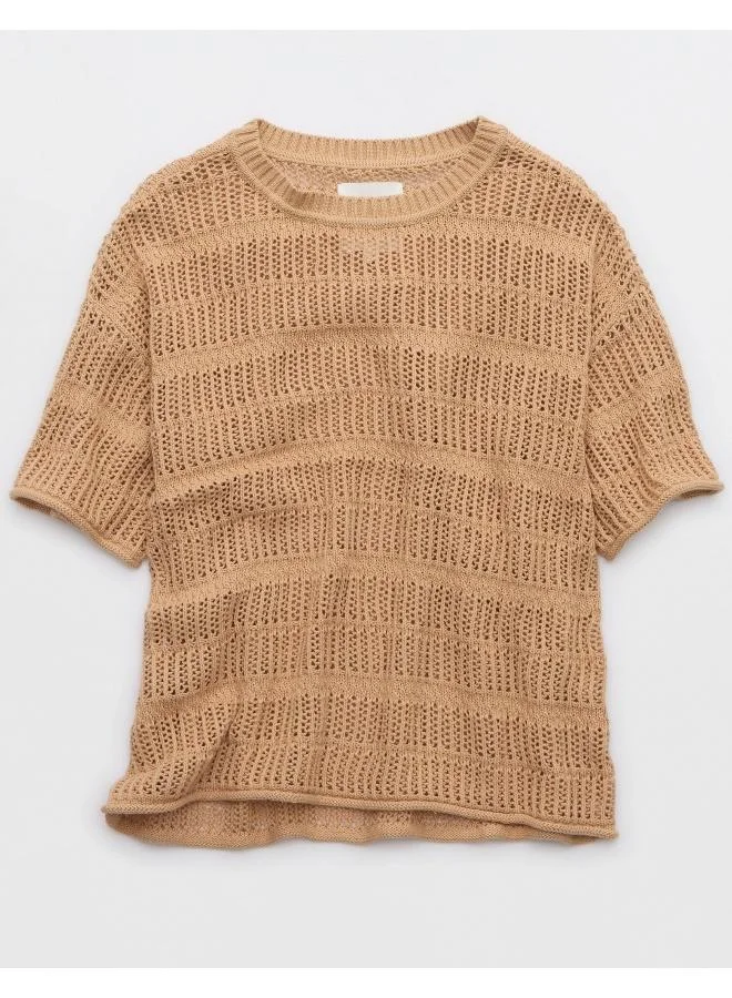 Aerie Aerie Oversized Short Sleeve Sweater