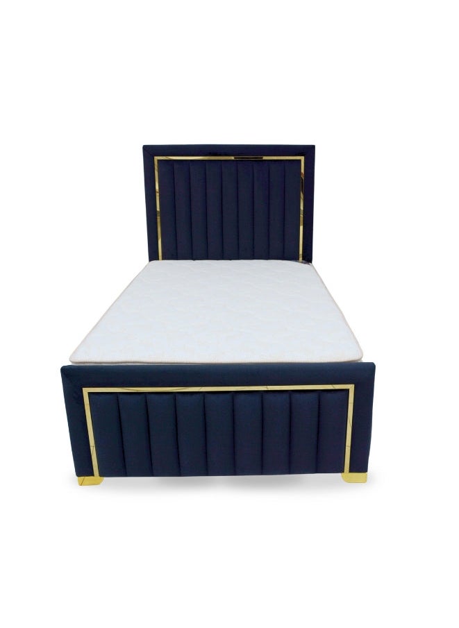 Bed and Mattress Zone Module Light Omega Bed 200x100 Single Size Black Color 