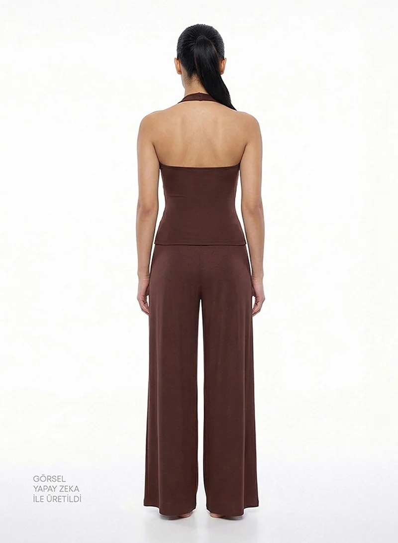 Penti Penti Women's Easy-Care Casual Halter Top - Brown