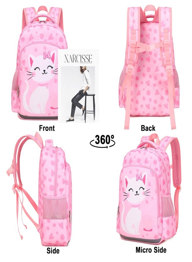 DSIUE Backpack for Girls Kids School Backpack with Lunch Box Preschool Kindergarten BookBag School Bags, C-pink, Custom - Image 3