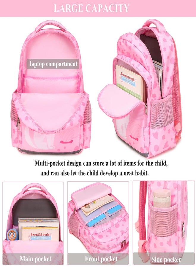 DSIUE Backpack for Girls Kids School Backpack with Lunch Box Preschool Kindergarten BookBag School Bags, C-pink, Custom - Image 5