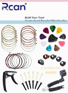 Guitar Complete Repair Tool Kit Set Maintenance Cleaning Tool Kit String Organizer Action Ruler Gauge Measuring Tool for Folk  Ukulele Classical Electric Guitar Box
