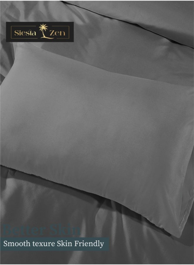 Siesta Zen Microfiber Pillowcase Pair – Soft, Durable & Fade-Resistant Housewife Style Pillow Covers – Comfortable, Breathable & Easy Care – Standard Size – 2 Pack  - Image 5