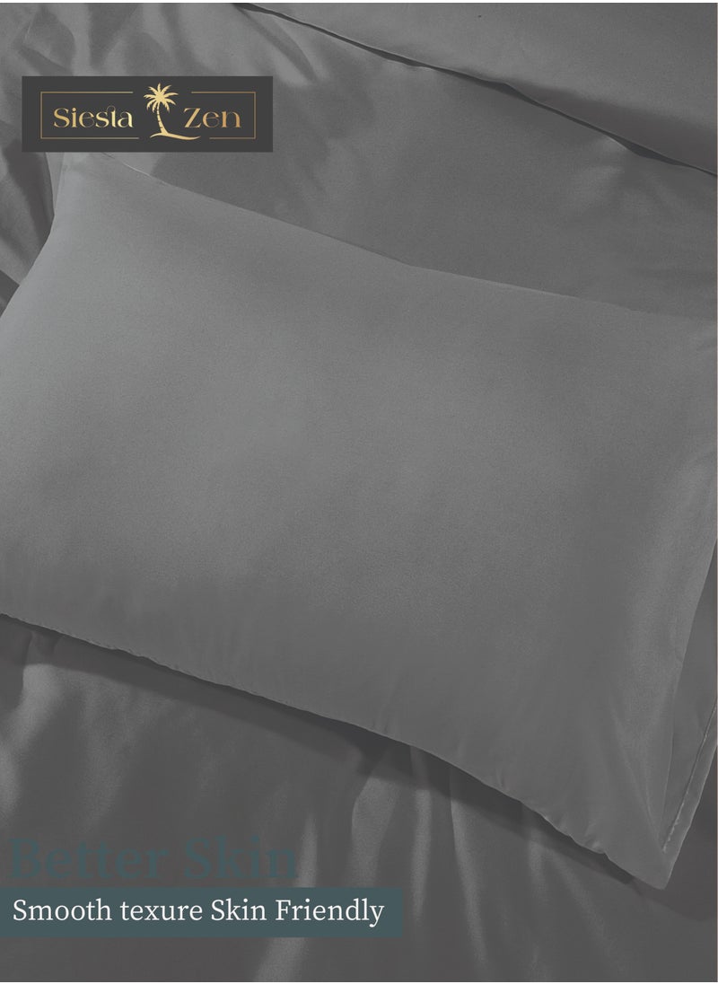 Siesta Zen Microfiber Pillowcase Pair – Soft, Durable & Fade-Resistant Housewife Style Pillow Covers – Comfortable, Breathable & Easy Care – Standard Size – 2 Pack  - Image 3