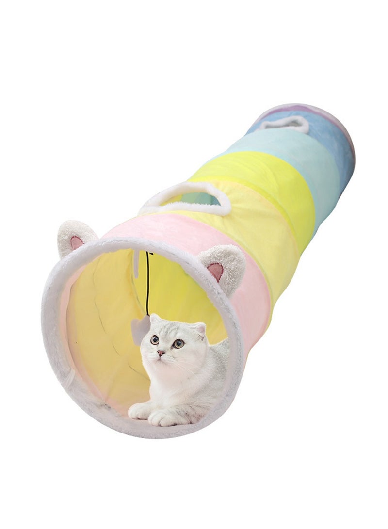 Kidle Cat Ears Tunnel Toys Cat Toy for Small Pets Rabbits, Kittens, Puppy and Dogs - Image 1