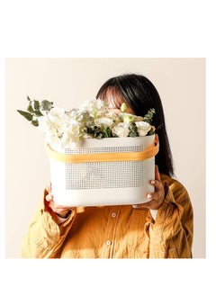 Excefore Plastic Shower Caddy Basket with Handles, Portable Small Shower Caddy, Suitable for Bathroom, College Dorm, Kitchen, Bedroom (Yellow)  - Image 4