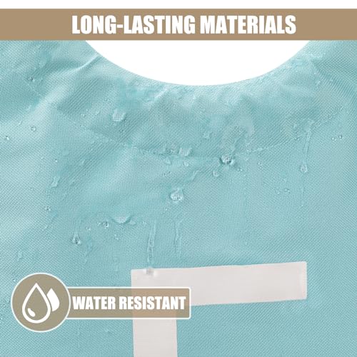 DOKEHOM 90L Large Laundry Basket, Collapsible Laundry Bag, Freestanding Tall Clothes Hamper, Foldable Washing Bin (Light Blue) - Image 4
