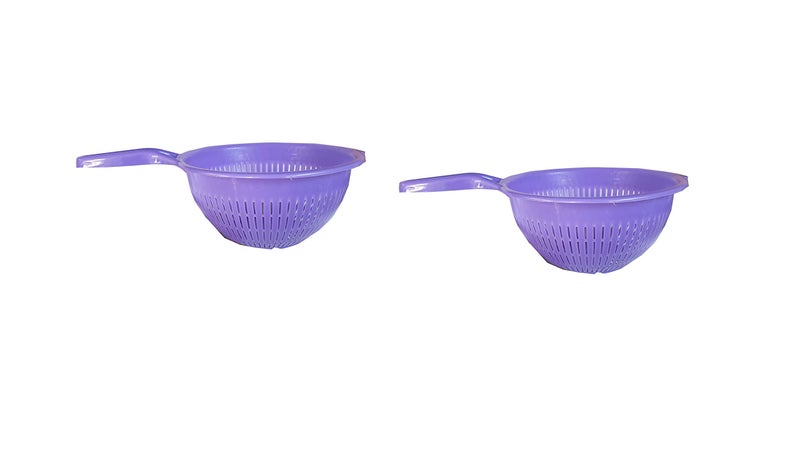 advancedestore Strainer, Washing Bowl for Fruits, Vegetables, Noodles, Pulses, Cereal-Big JALLI 11 cm Mouth 1.2 Liter Pack of-2 - Image 1