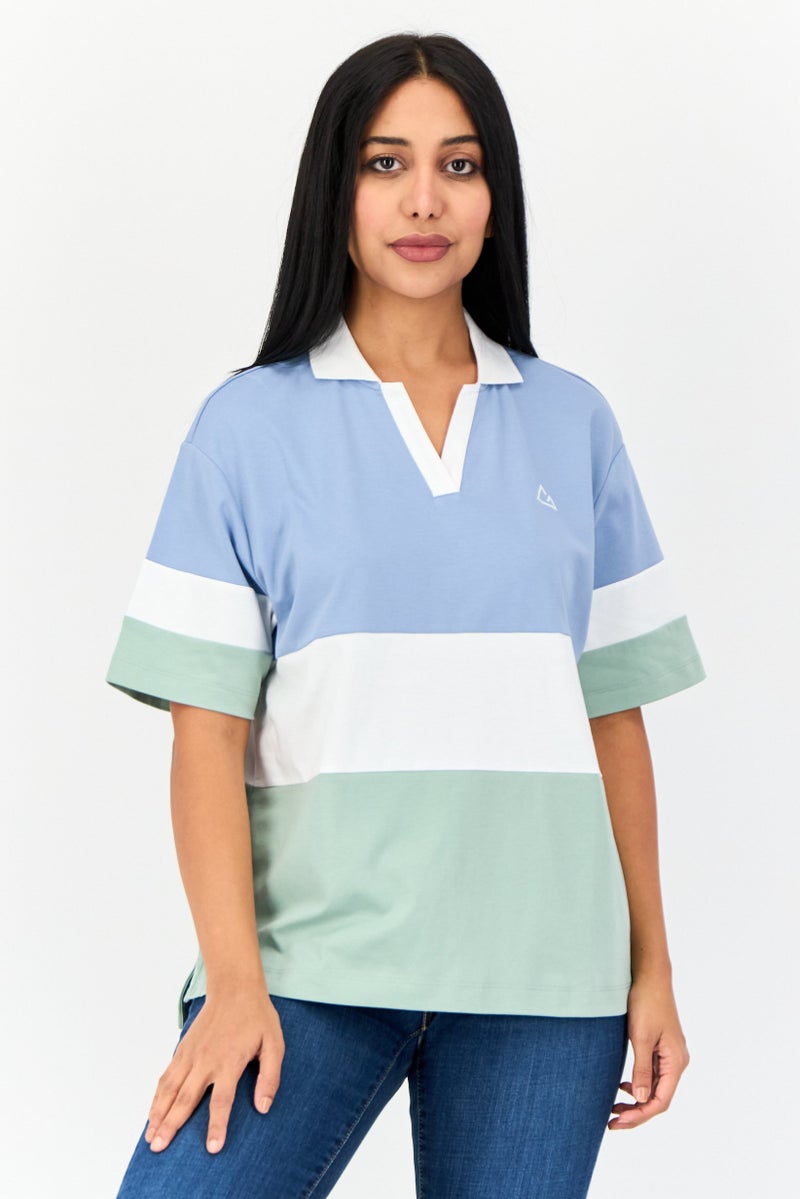 GIORDANO G-Motion Women Sportswear Fit Short Sleeves Outdoor Polo Shirt, Multicolor  - Image 1