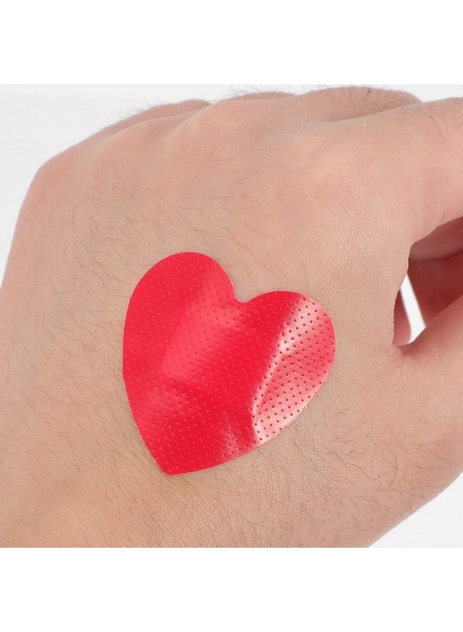 Vosarea 50Pcs Adhesive Bandages Heart Shaped Breathable Patches First Aid Bandages (Red) - Image 3