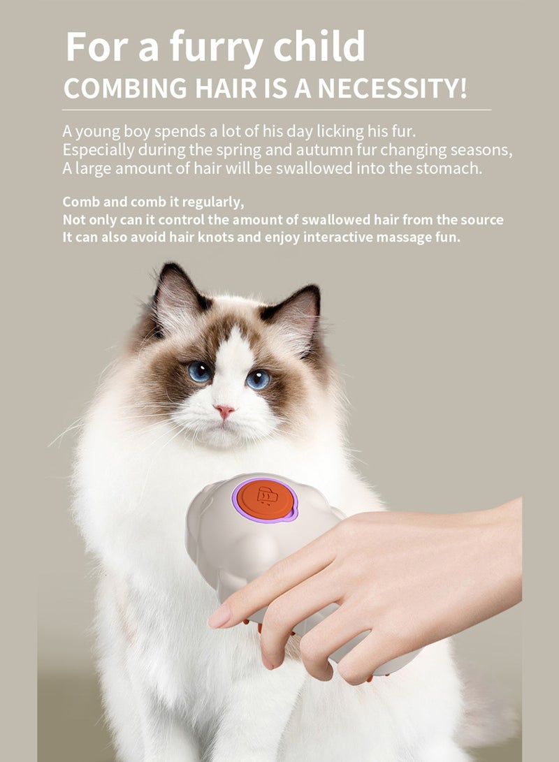 Loquat Pet USB Electric Spray Massage Comb, Cat Anti-Fly Hair Cleaning Massage Three-In-One Comb - Image 4
