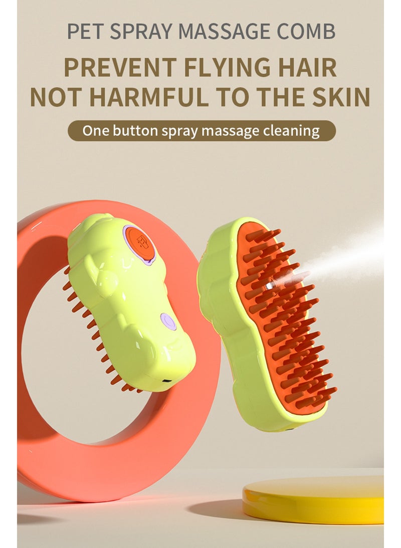 Loquat Pet USB Electric Spray Massage Comb, Cat Anti-Fly Hair Cleaning Massage Three-In-One Comb - Image 2